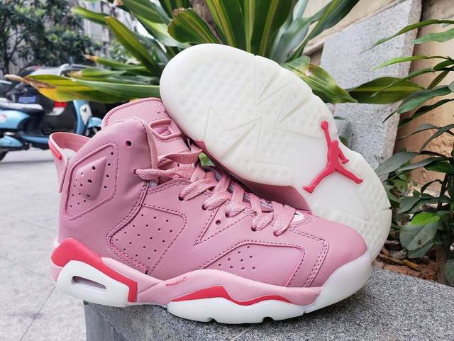 Air Jordan 6 Women's Basketball Shoes Peach-03 - Click Image to Close